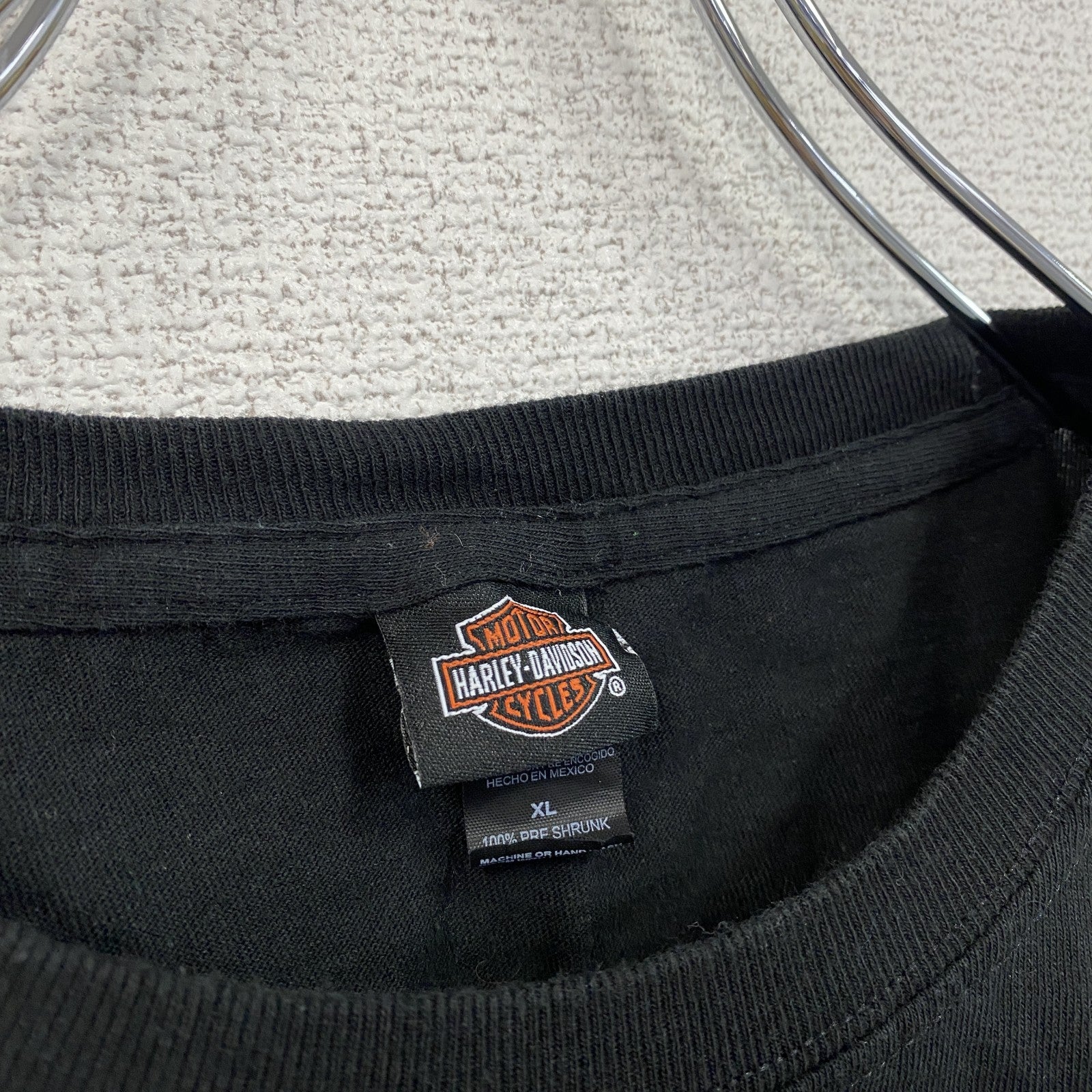 HARLEY DAVIDSON　ハーレーダビッドソン　半袖両面プリントTシャツ　黒　ブラック　XLサイズ