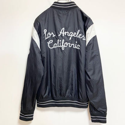 古着 used　HOLLISTER ホリスター　長袖ナイロンスタジャン　アウター　Los Angeles　黒　ブラック　Sサイズ