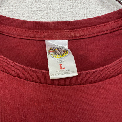 Ed Hardy　エドハーディ　半袖プリントTシャツ　タトゥーデザイン　赤　レッド　Lサイズ　