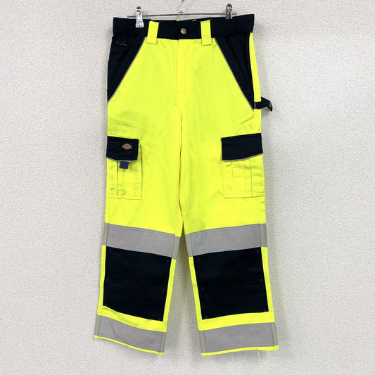 Dickies　ディッキーズ　ヨーロッパ限定企画モデル　Industry Hi-Vis Trousers　ワークパンツ　ジップフライ　蛍光　ネオンイエロー　40Tサイズ