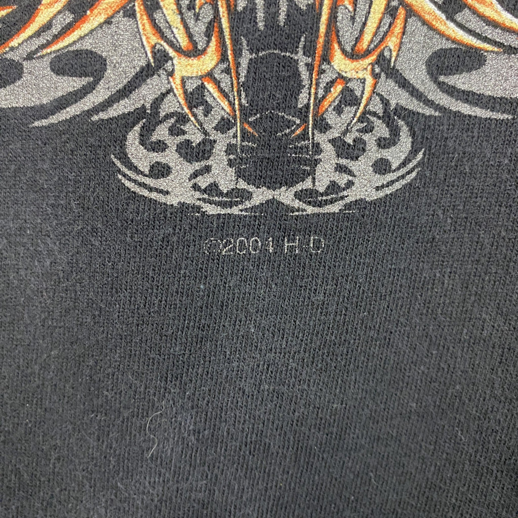 90s　HARLEY DAVIDSON　ハーレーダビッドソン　半袖プリントTシャツ　黒　ブラック　Sサイズ