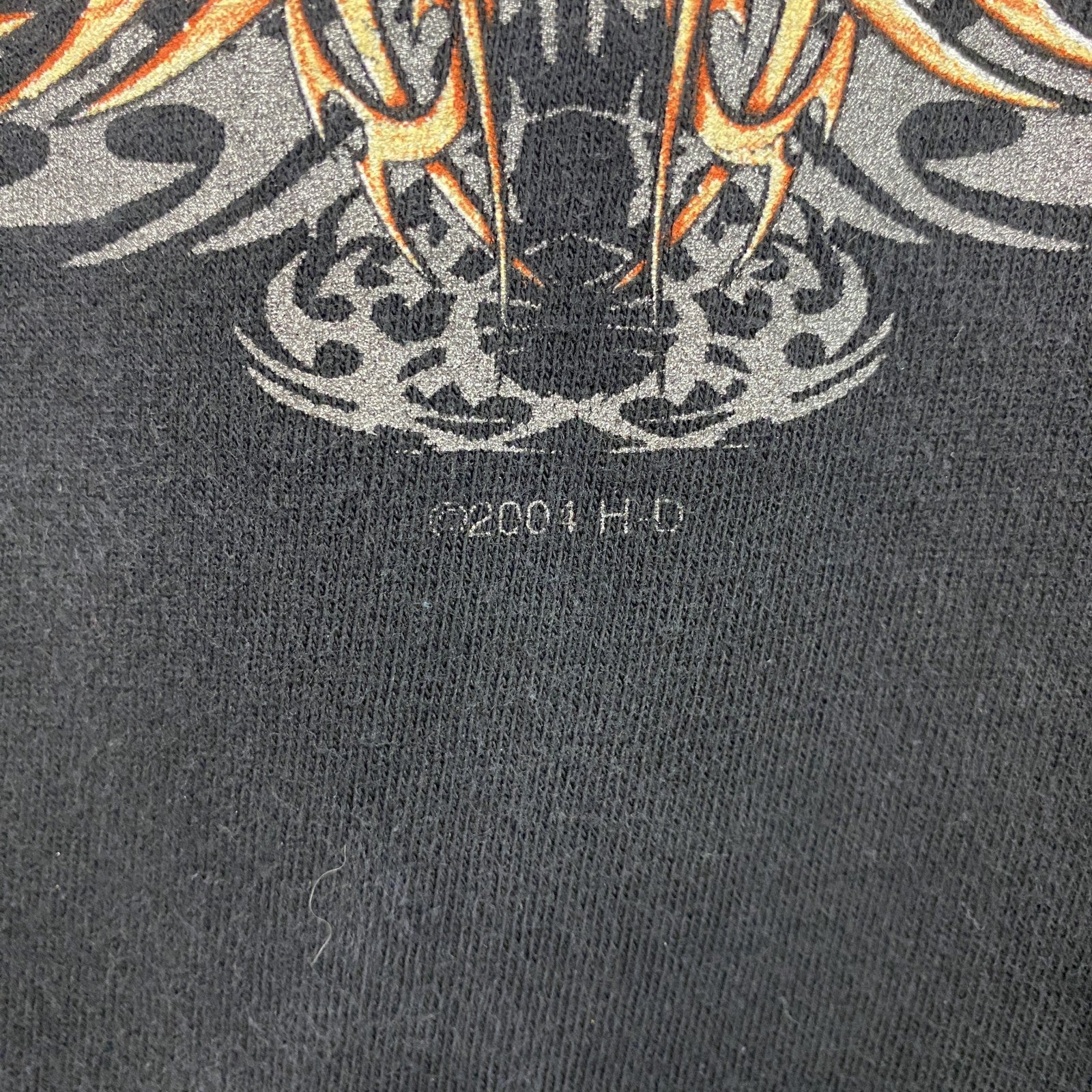 90s　HARLEY DAVIDSON　ハーレーダビッドソン　半袖プリントTシャツ　黒　ブラック　Sサイズ