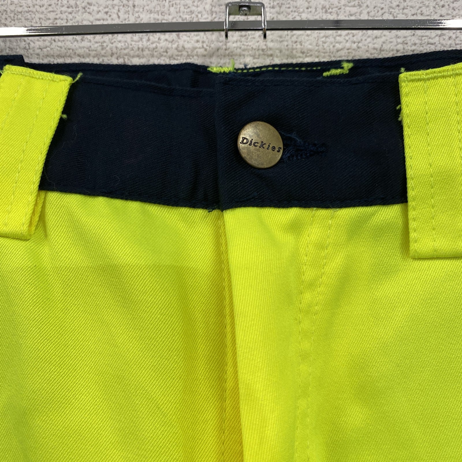 Dickies　ディッキーズ　ヨーロッパ限定企画モデル　Industry Hi-Vis Trousers　ワークパンツ　ジップフライ　蛍光　ネオンイエロー　40Tサイズ