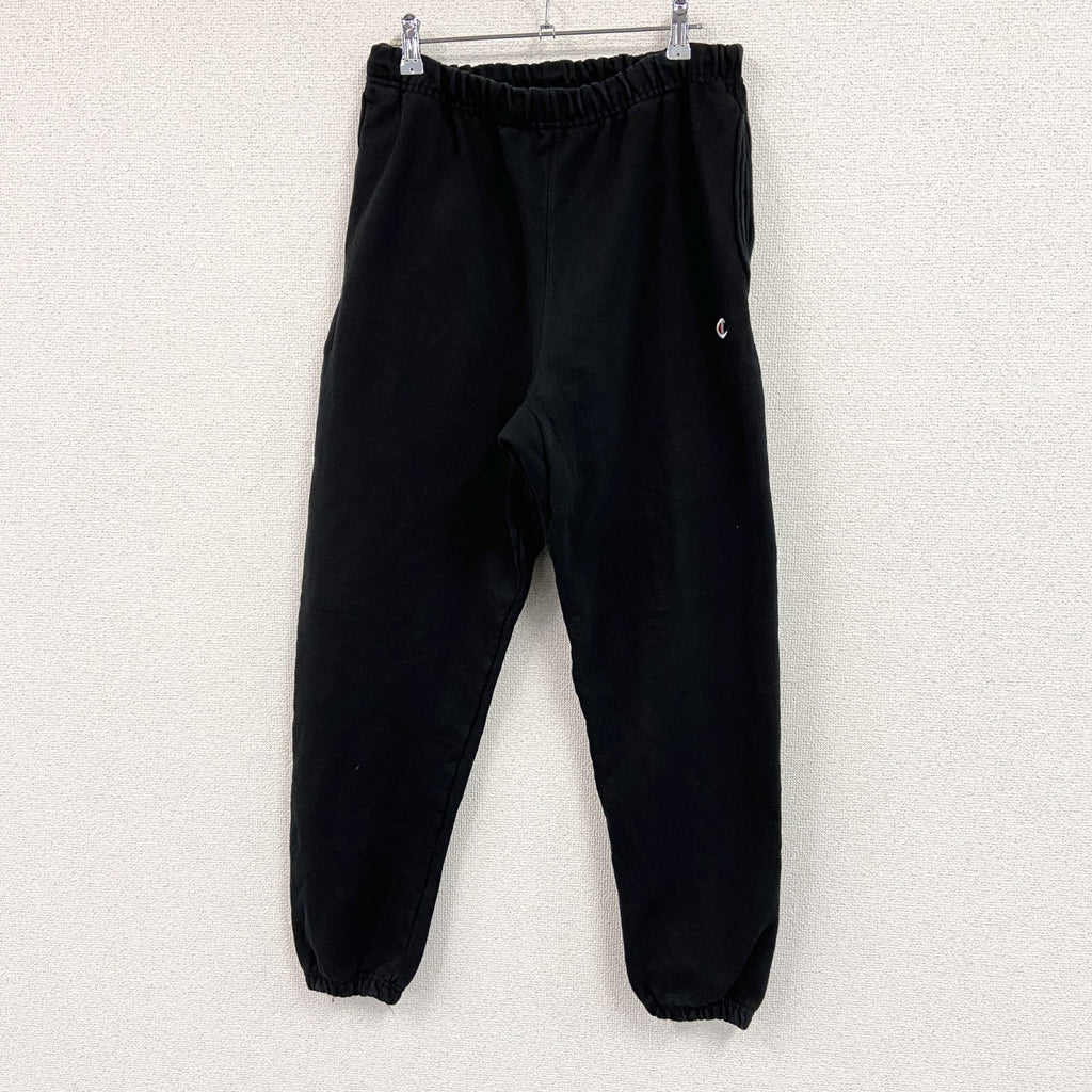 Champion　チャンピオン　リバースウィーブ　スウェットパンツ　ヘビーウエイト　ワンポイント　現行　黒　ブラック　Mサイズ
