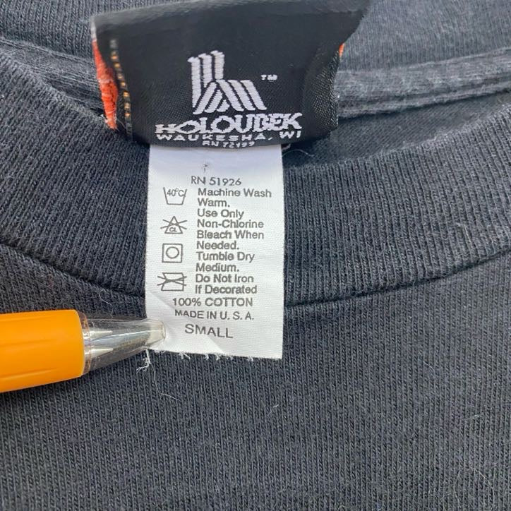 90s　HARLEY DAVIDSON　ハーレーダビッドソン　半袖プリントTシャツ　黒　ブラック　Sサイズ