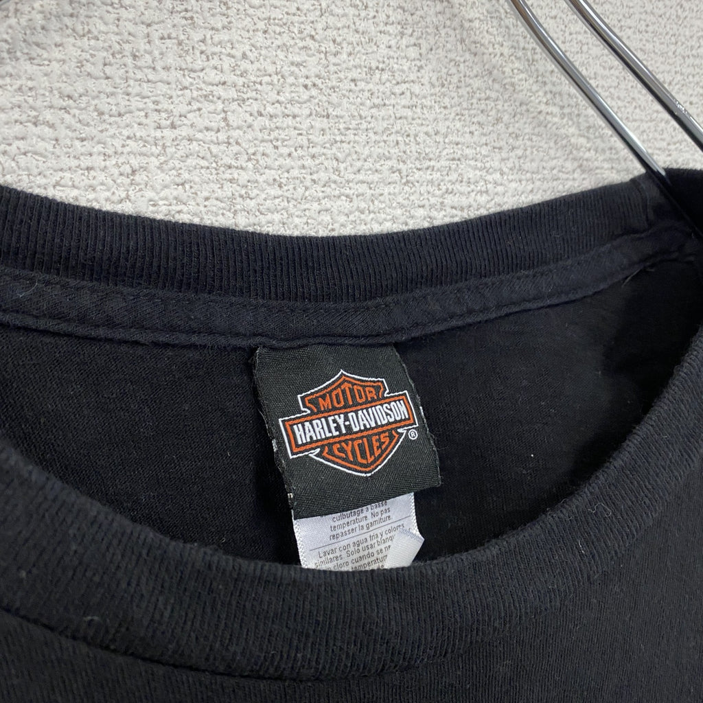 HARLEY DAVIDSON　ハーレーダビッドソン　半袖両面プリントTシャツ　黒　ブラック　XLサイズ