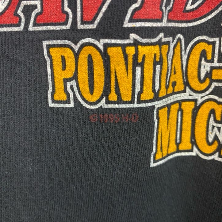 90s　HARLEY DAVIDSON　ハーレーダビッドソン　半袖プリントTシャツ　黒　ブラック　Sサイズ