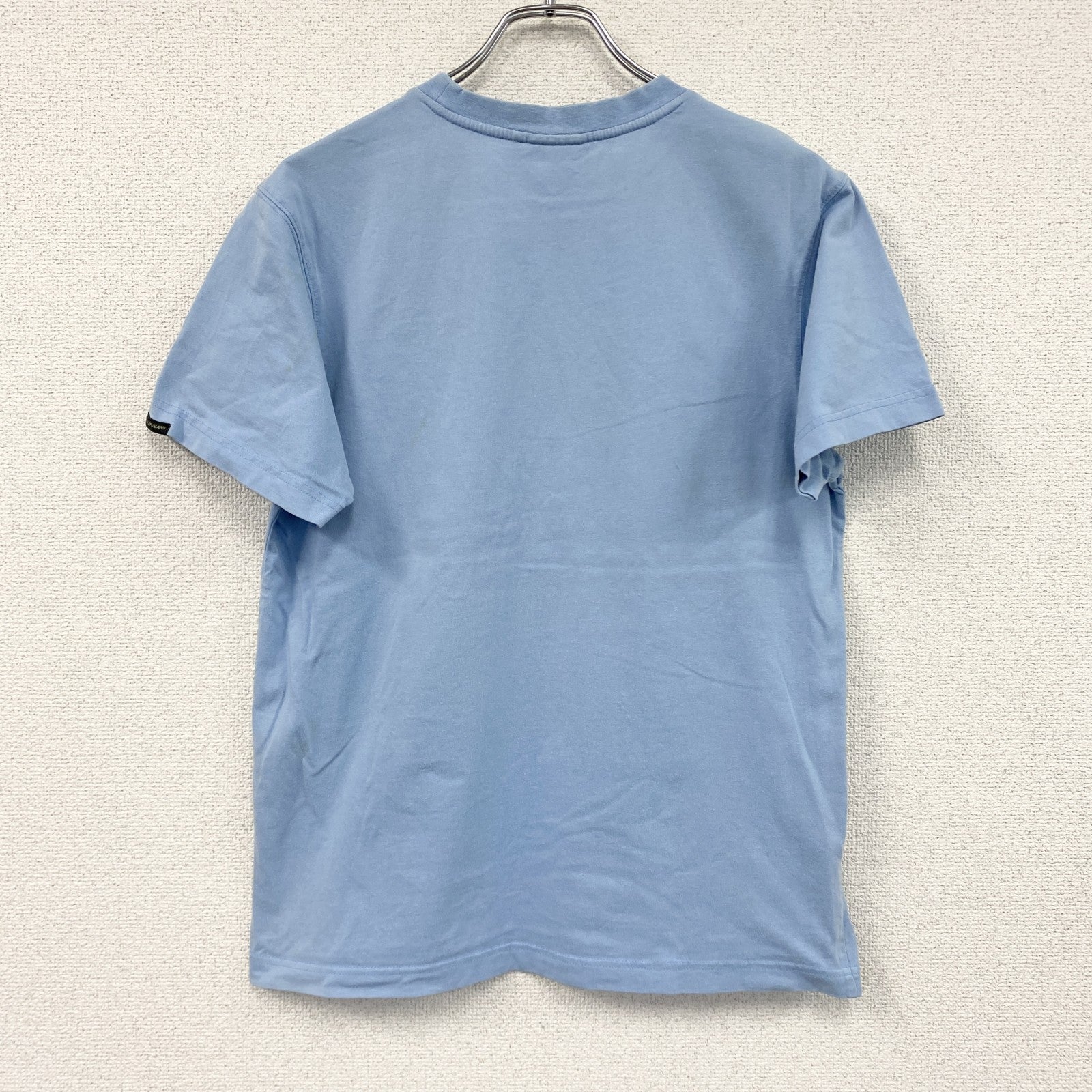 00s　DKNY　ダナキャランニューヨーク　半袖プリントTシャツ　ヴィンテージ　水色　ライトブルー