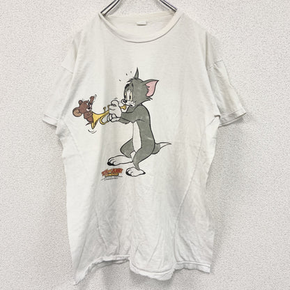 90s　TOM and JERRY　トムとジェリー　半袖Tシャツ　ユーロヴィンテージ　白　ホワイト