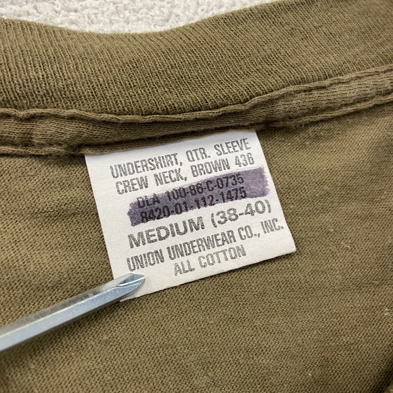 USMC　米軍　半袖プリントTシャツ　シングルステッチ　茶色　カーキブラウン　Mサイズ