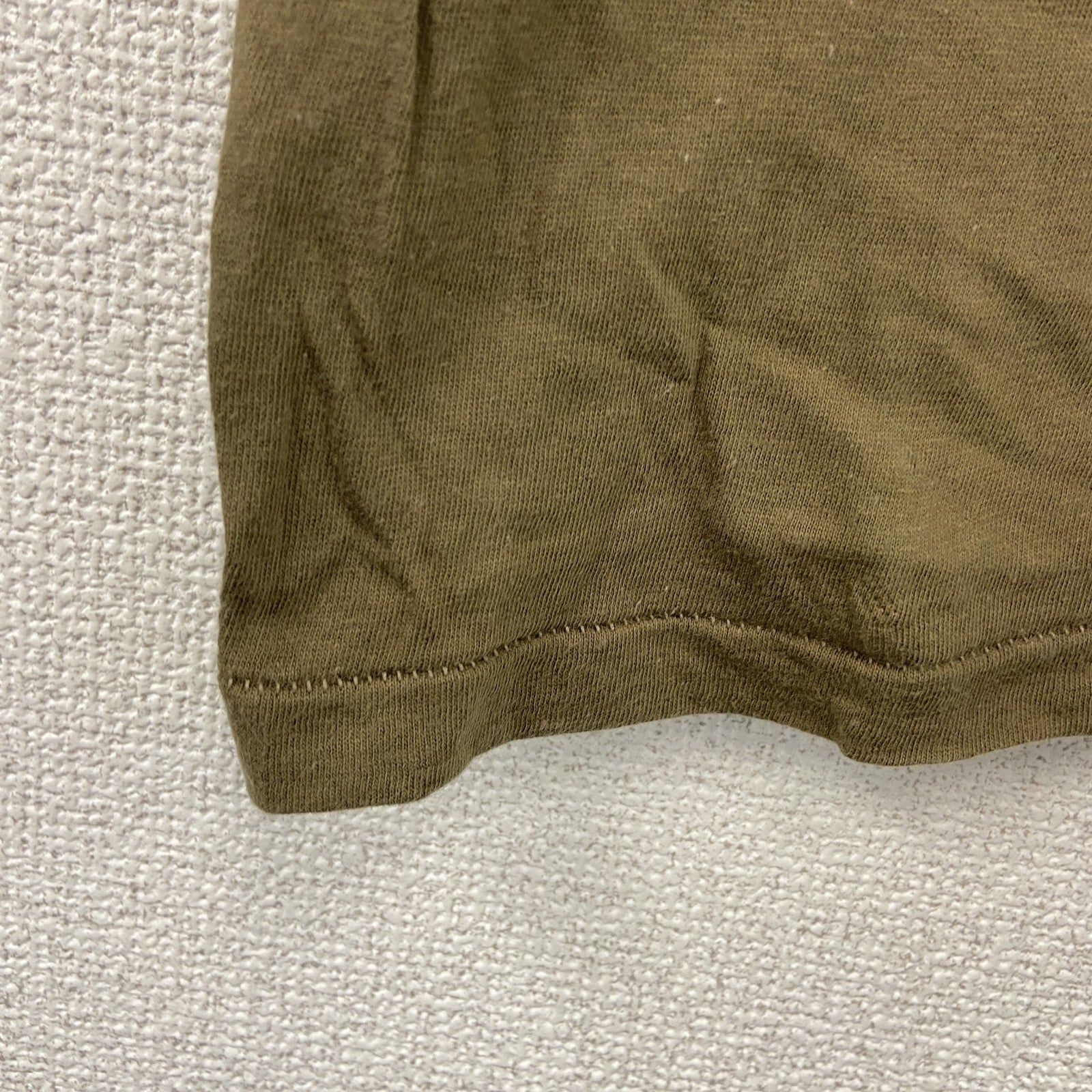 USMC　米軍　半袖プリントTシャツ　シングルステッチ　茶色　カーキブラウン　Mサイズ