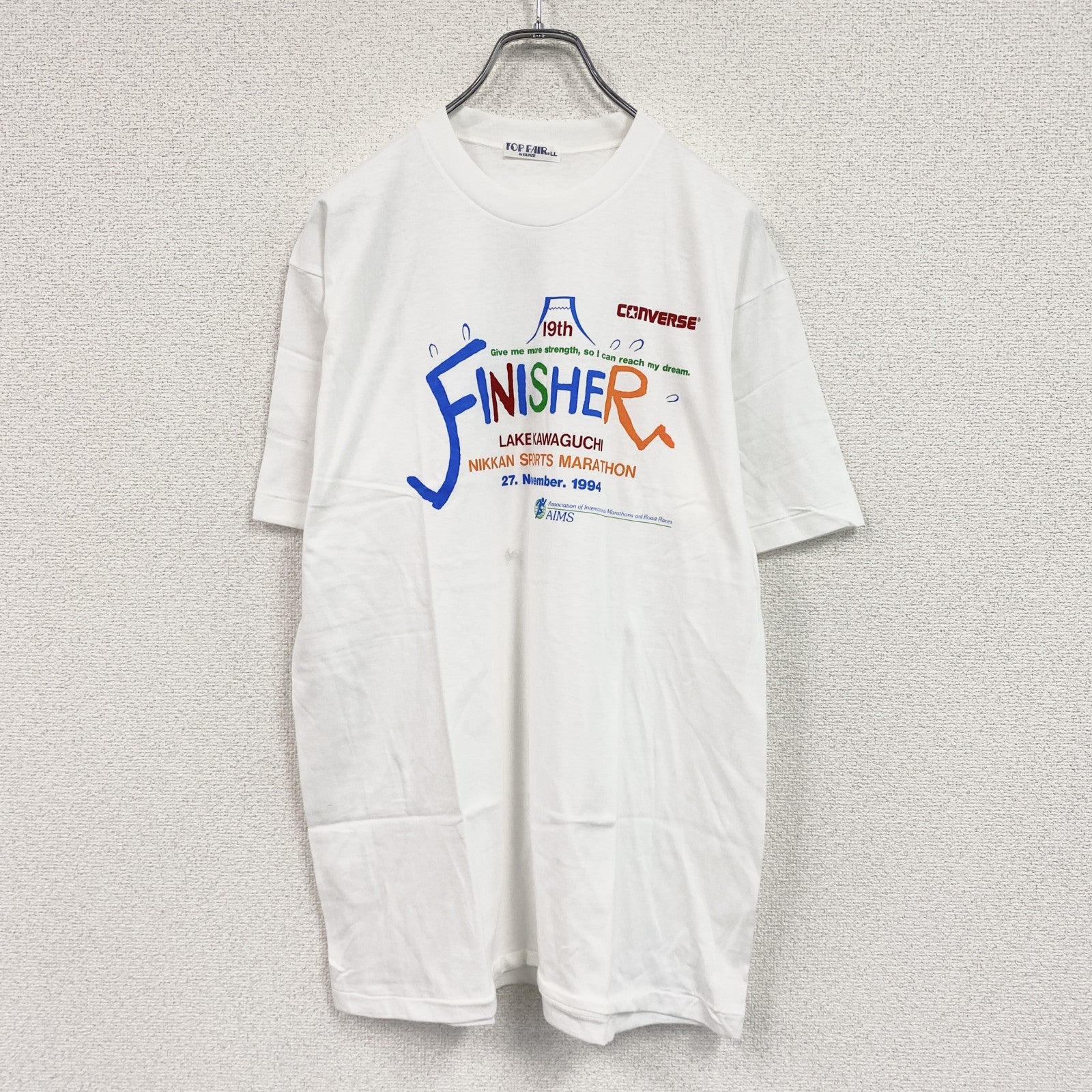 TOP FAIR　半袖プリントTシャツ　シングルステッチ　白　ホワイト　LLサイズ　