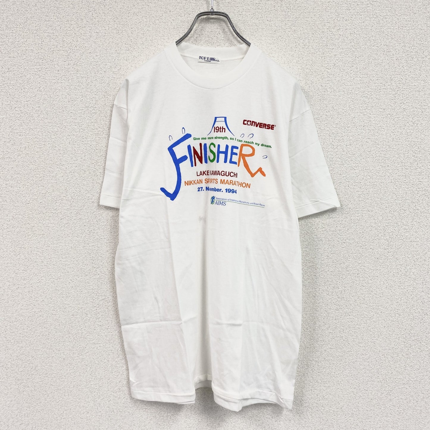 TOP FAIR　半袖プリントTシャツ　シングルステッチ　白　ホワイト　LLサイズ　