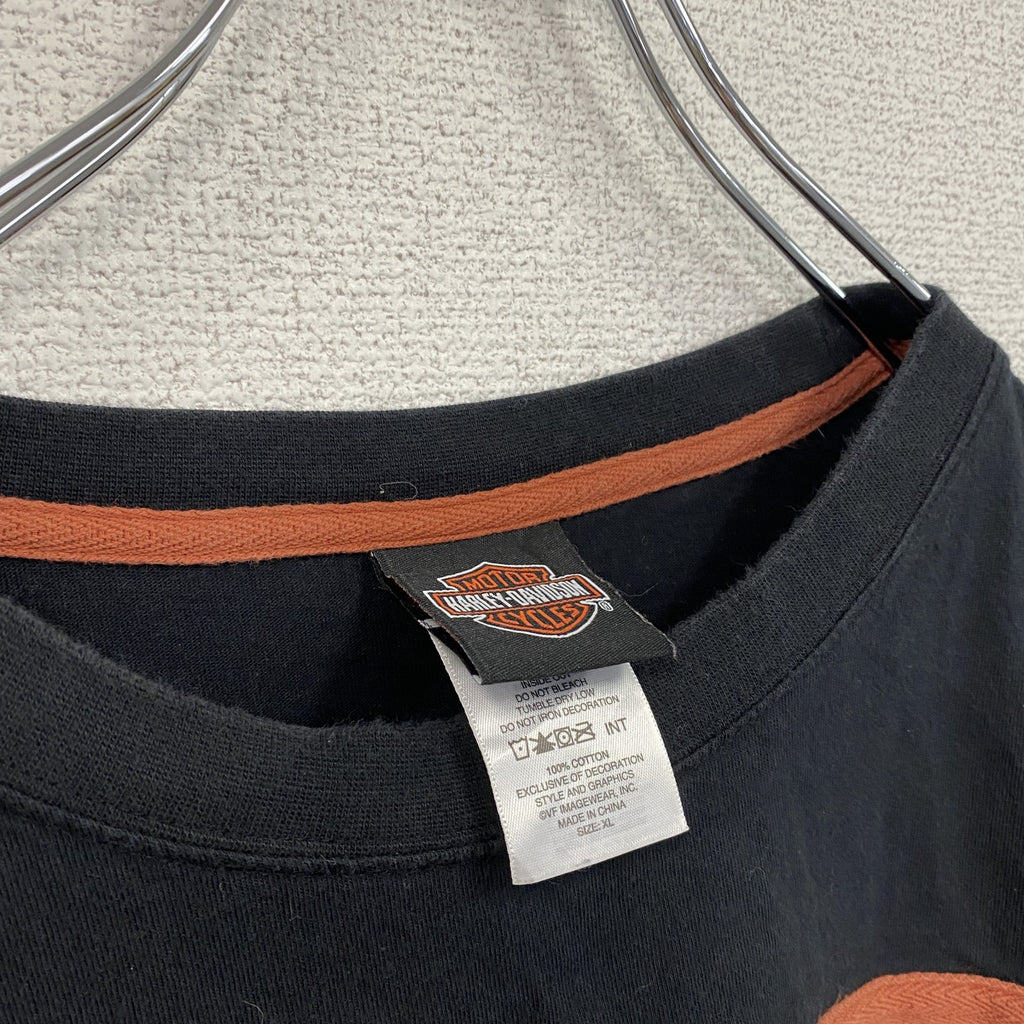 HARLEY DAVIDSON　ハーレーダビッドソン　長袖Tシャツ　黒　ブラック　XLサイズ