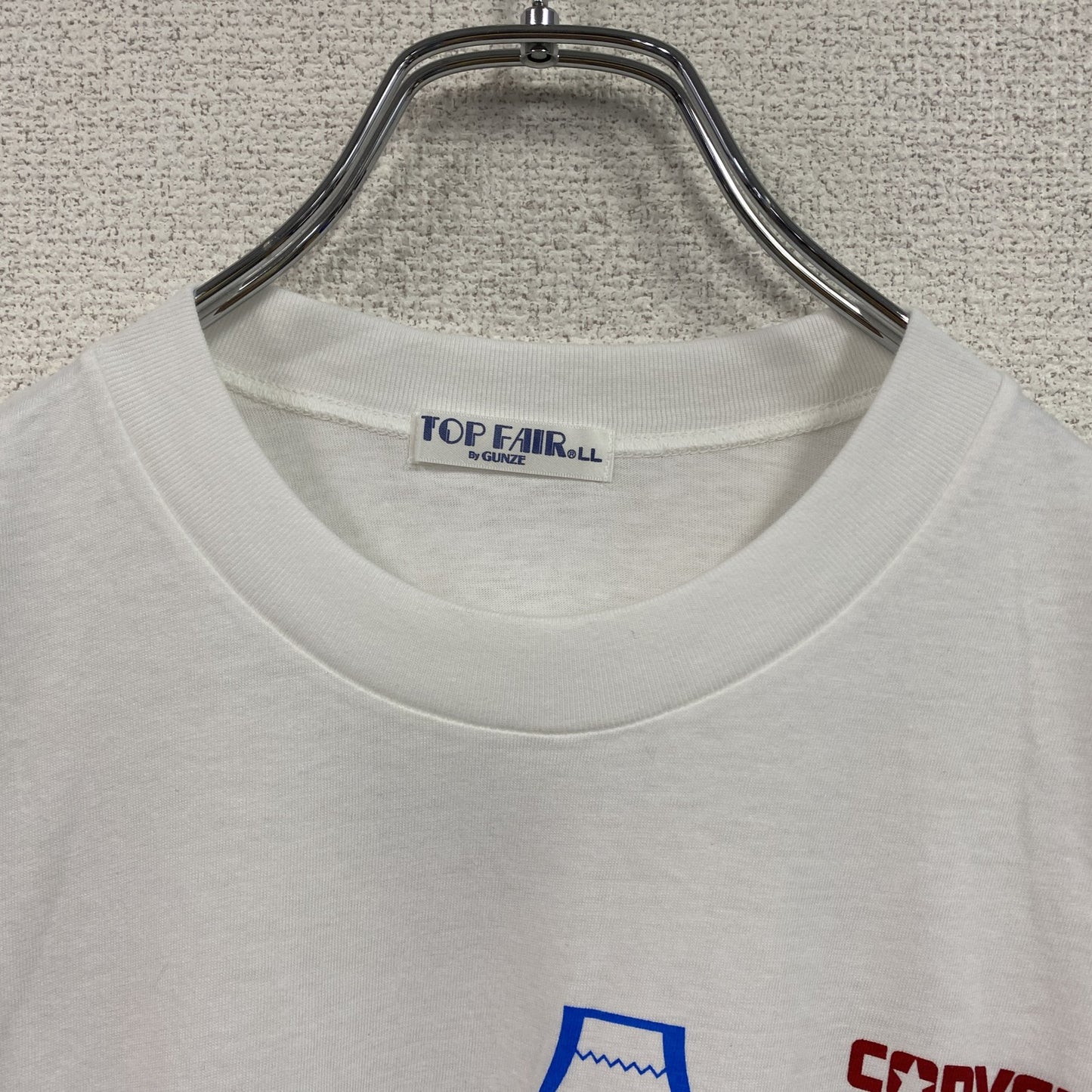 TOP FAIR　半袖プリントTシャツ　シングルステッチ　白　ホワイト　LLサイズ　