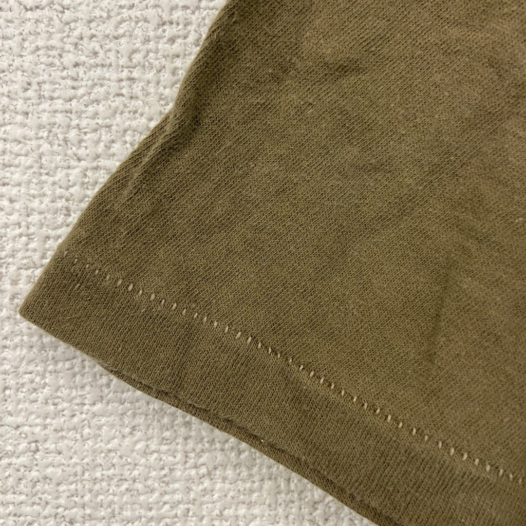 USMC　米軍　半袖プリントTシャツ　シングルステッチ　茶色　カーキブラウン　Mサイズ