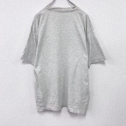 90s　半袖プリントTシャツ　染み込みプリント　ヴィンテージ　霜降りグレー　