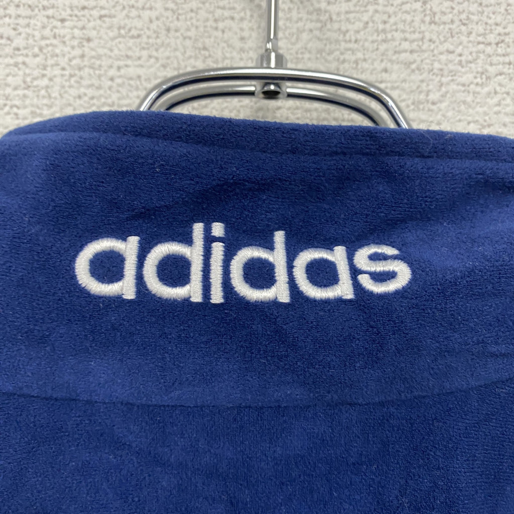 ～90s　adidas　アディダス　ベロアトラックジャケット/ジャージ　ヴィンテージ　紺　ネイビー　180サイズ