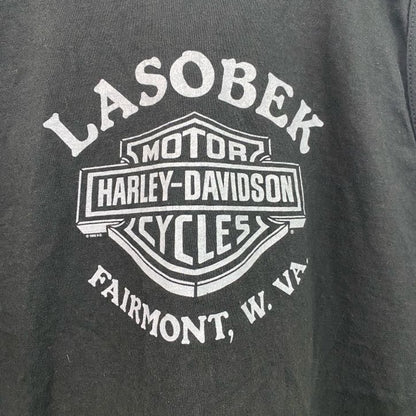 90s　HARLEY DAVIDSON　ハーレーダビッドソン　タンクトップ/ノースリーブ　黒　ブラック　Lサイズ