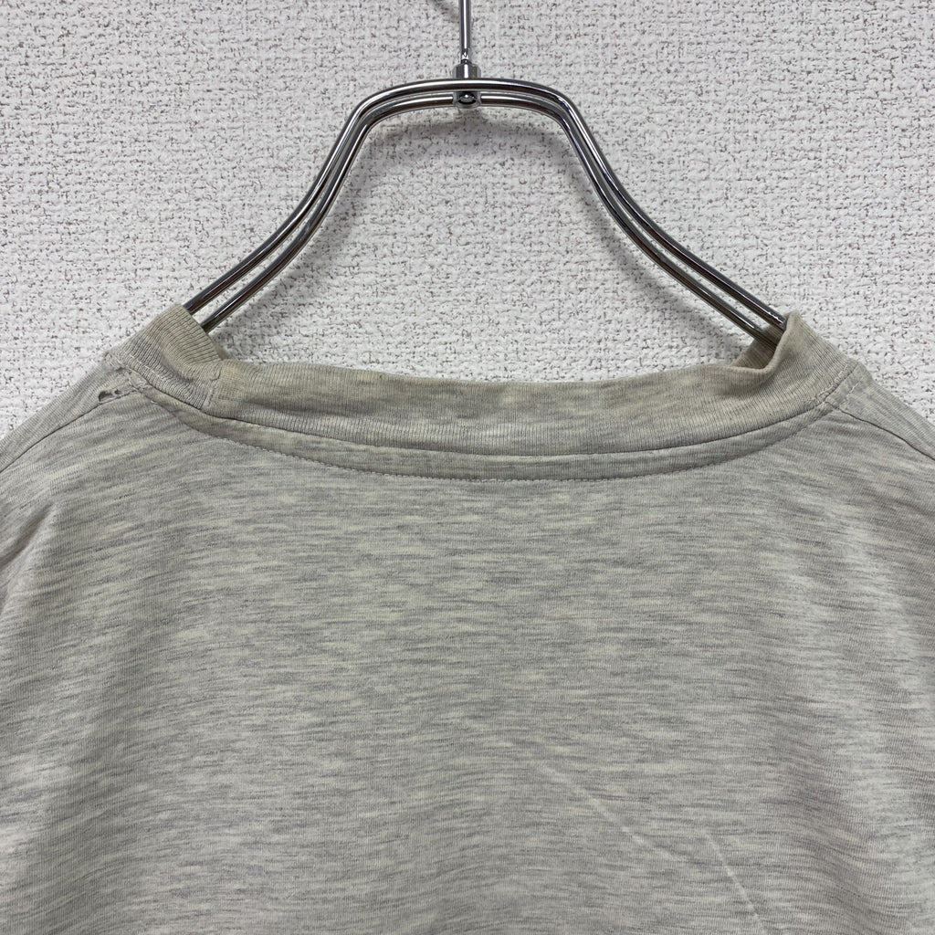 90s　半袖プリントTシャツ　染み込みプリント　ヴィンテージ　霜降りグレー　