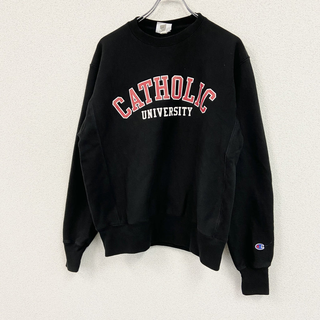 Champion　チャンピオン　リバースウィーブ　スウェット/トレーナー　カレッジロゴ　アーチプリント　現行　黒　ブラック　Mサイズ
