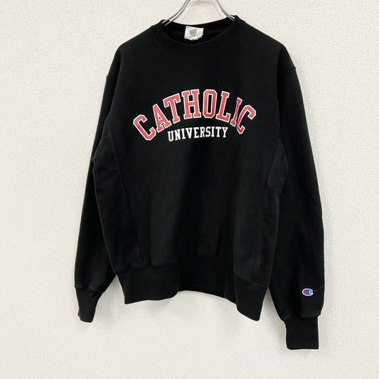 Champion　チャンピオン　リバースウィーブ　スウェット/トレーナー　カレッジロゴ　アーチプリント　現行　黒　ブラック　Mサイズ