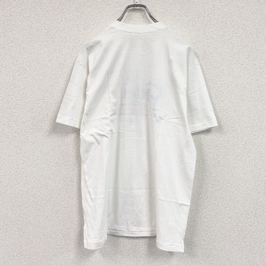 TOP FAIR　半袖プリントTシャツ　シングルステッチ　白　ホワイト　LLサイズ　