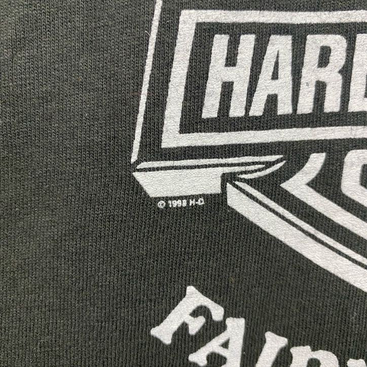 90s　HARLEY DAVIDSON　ハーレーダビッドソン　タンクトップ/ノースリーブ　黒　ブラック　Lサイズ