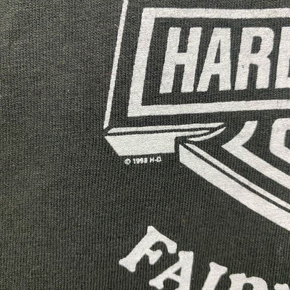 90s　HARLEY DAVIDSON　ハーレーダビッドソン　タンクトップ/ノースリーブ　黒　ブラック　Lサイズ