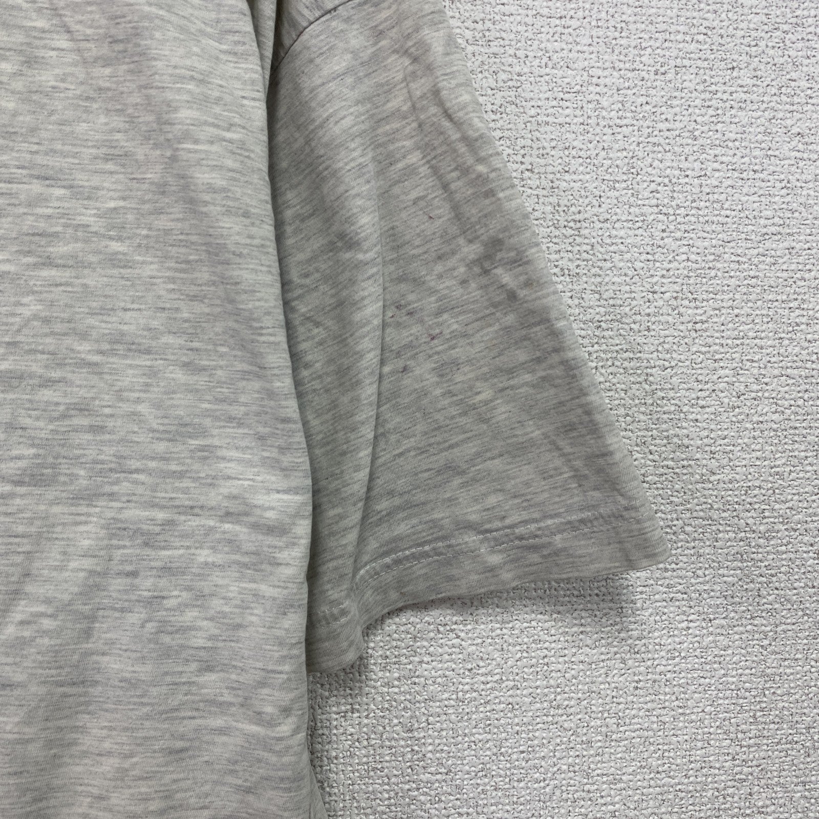 90s　半袖プリントTシャツ　染み込みプリント　ヴィンテージ　霜降りグレー　