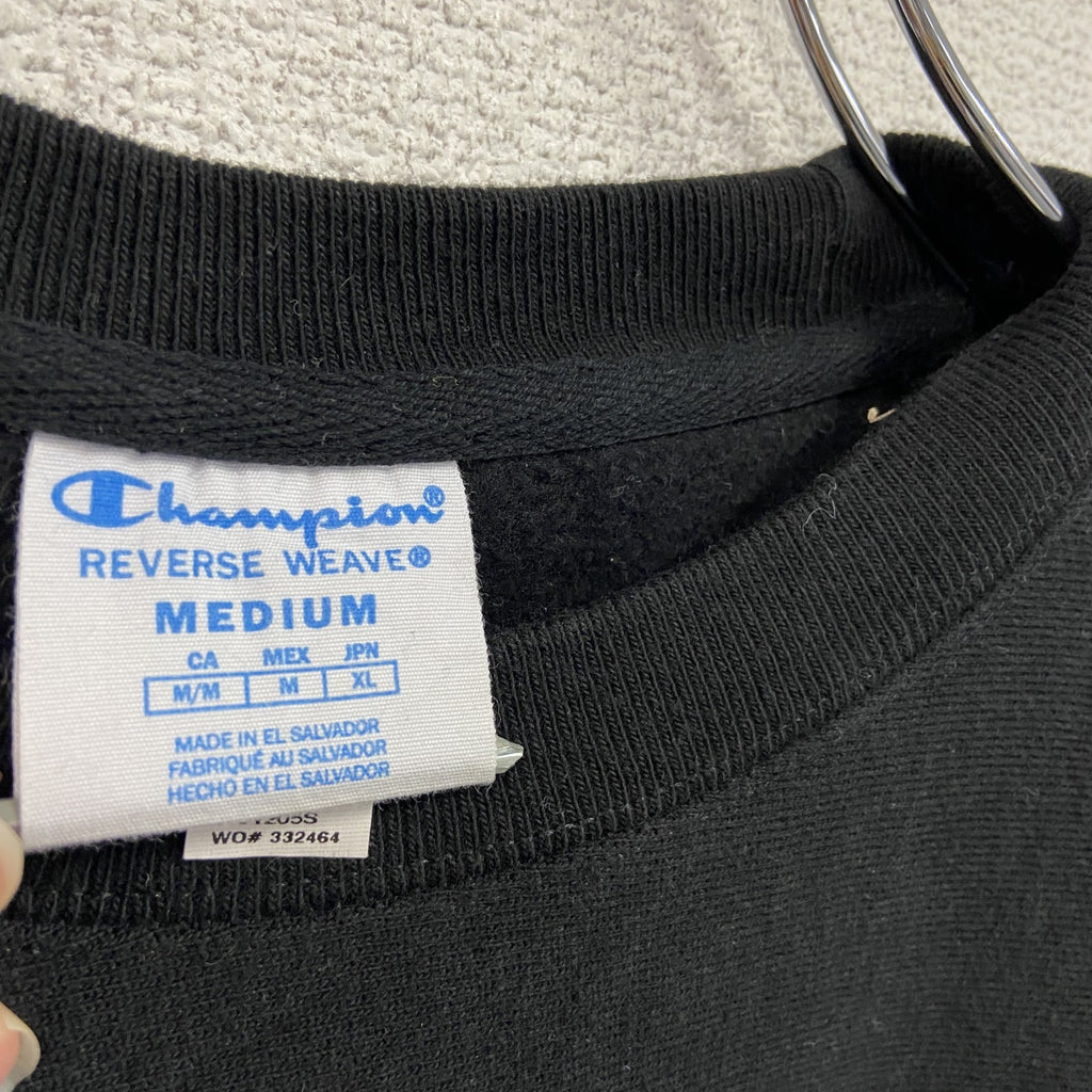 Champion　チャンピオン　リバースウィーブ　スウェット/トレーナー　カレッジロゴ　アーチプリント　現行　黒　ブラック　Mサイズ