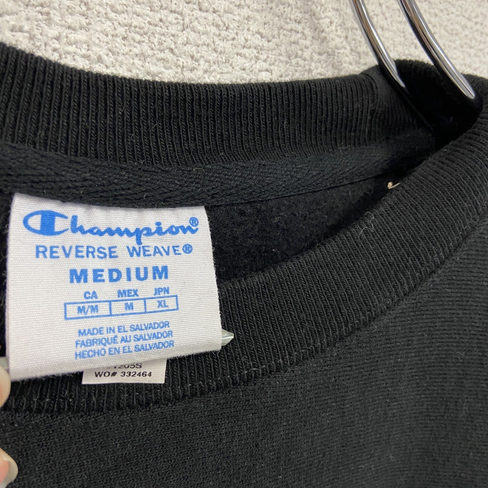 Champion　チャンピオン　リバースウィーブ　スウェット/トレーナー　カレッジロゴ　アーチプリント　現行　黒　ブラック　Mサイズ