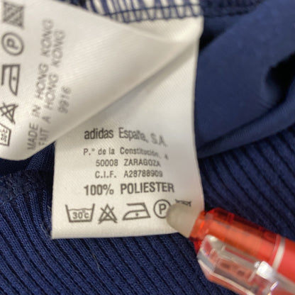 ～90s　adidas　アディダス　ベロアトラックジャケット/ジャージ　ヴィンテージ　紺　ネイビー　180サイズ