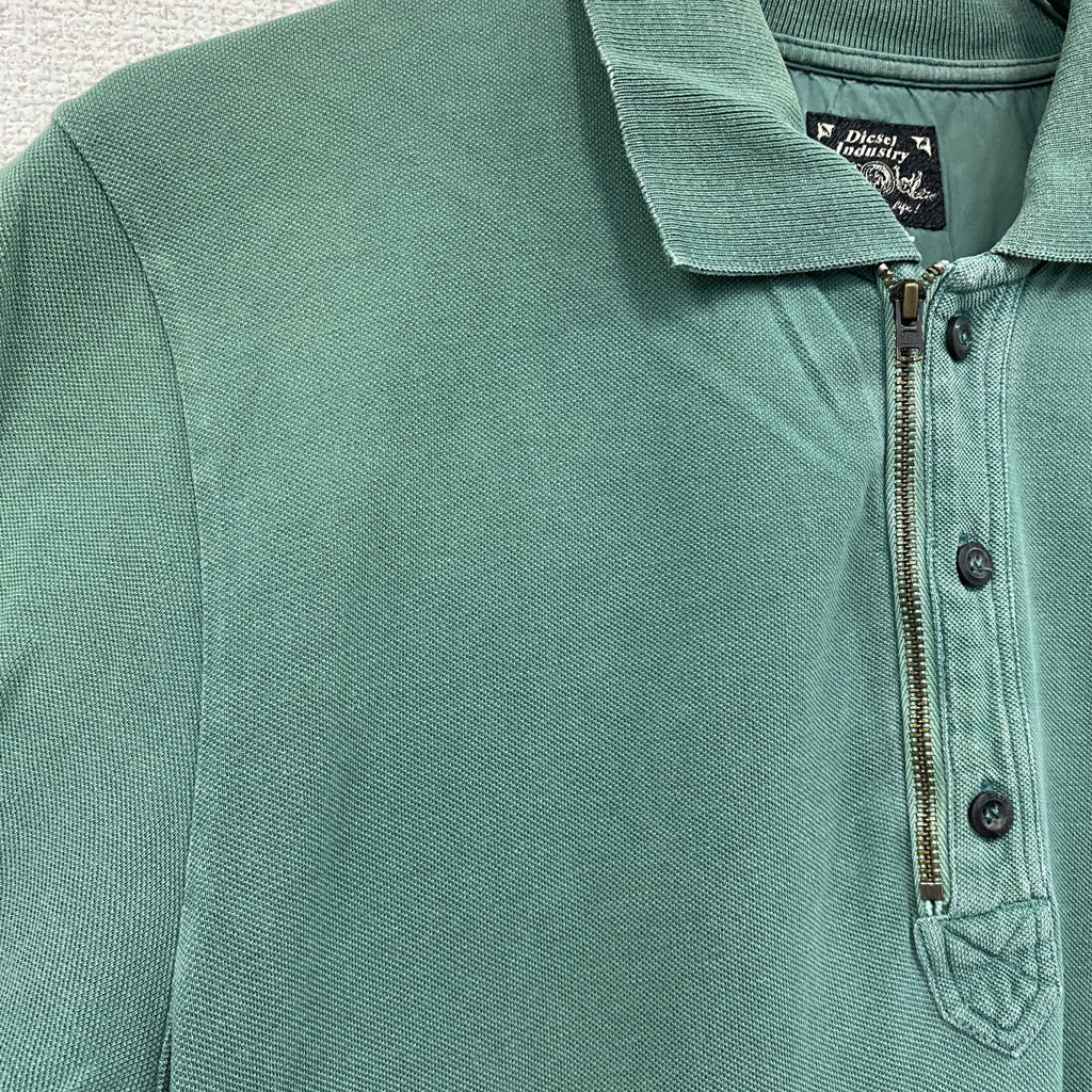 DIESEL　ディーゼル　半袖ポロシャツ　エメラルドグリーン　Mサイズ