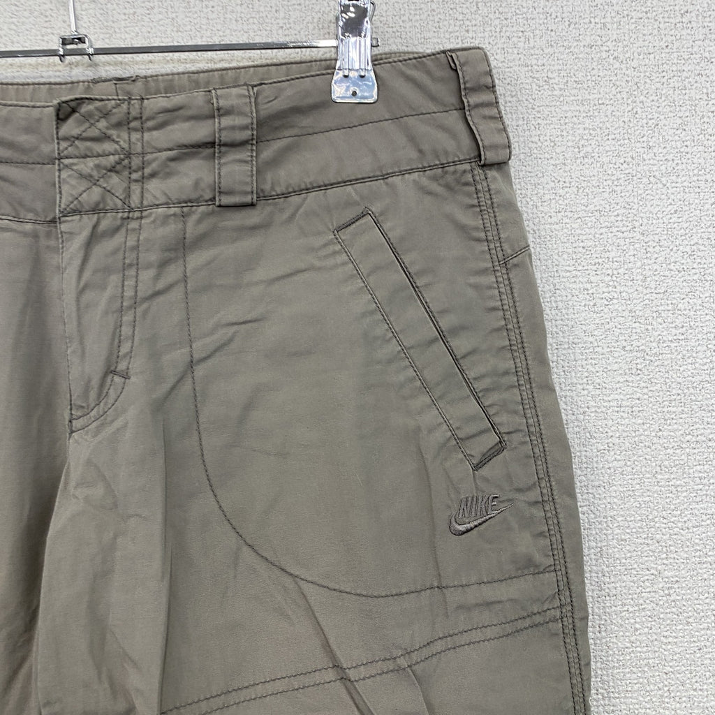 NIKE　ナイキ　ハーフパンツ　7分丈パンツ　クロップドパンツ　ジップフライ　グレージュ　Sサイズ