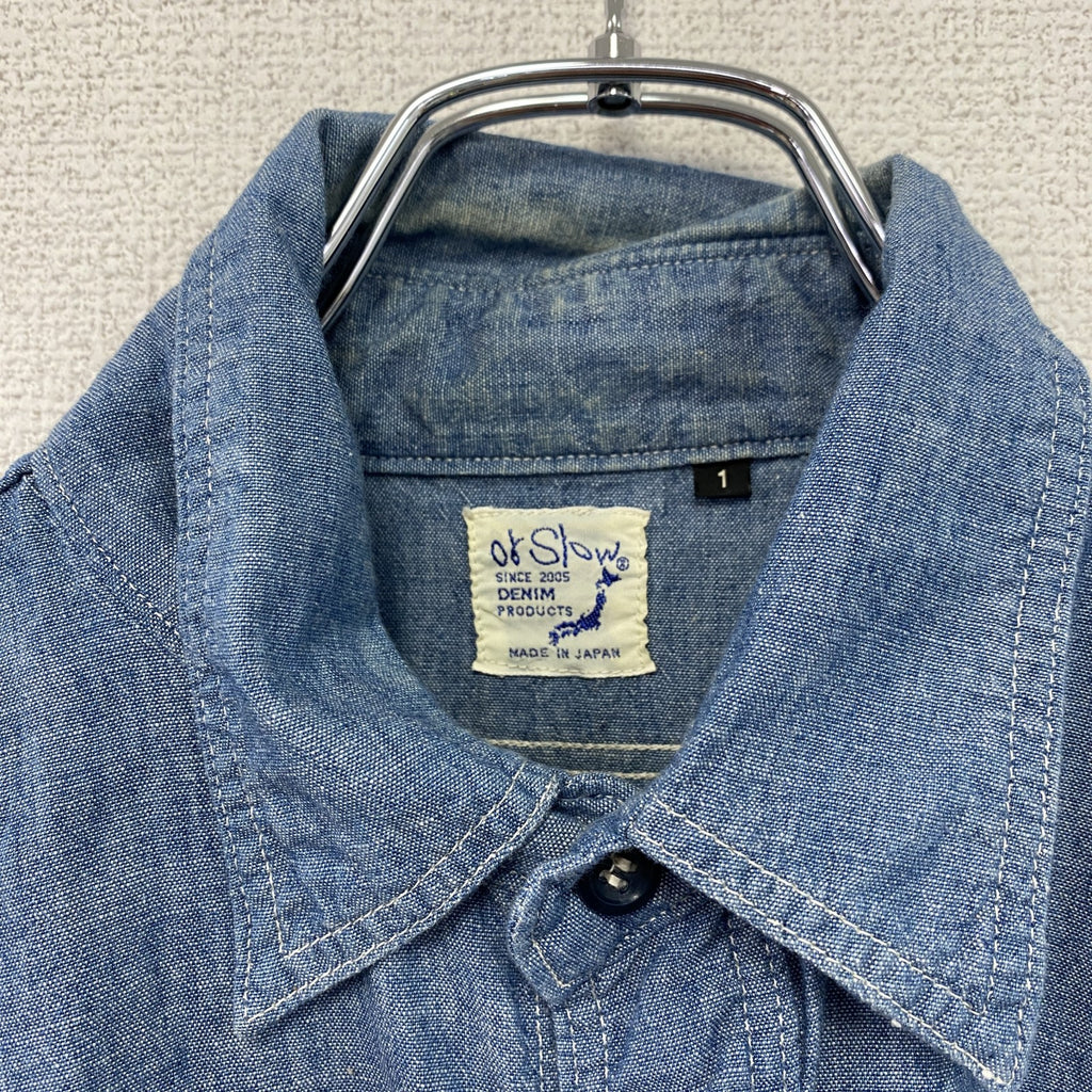 orSlow　オアスロウ　長袖シャンブレーシャツ　インディゴ　1サイズ