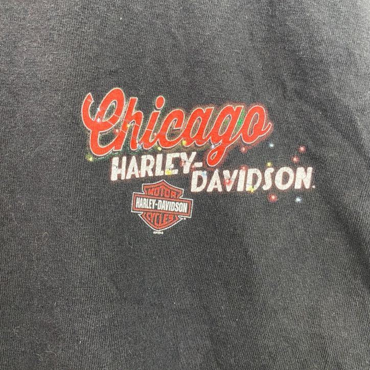 HARLEY DAVIDSON　ハーレーダビッドソン　半袖プリントTシャツ　黒　ブラック　Mサイズ