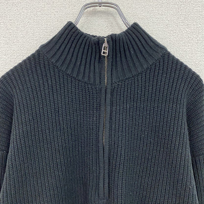 SHIPS　シップス　ハーフジップニットセーター　黒　ブラック　Sサイズ