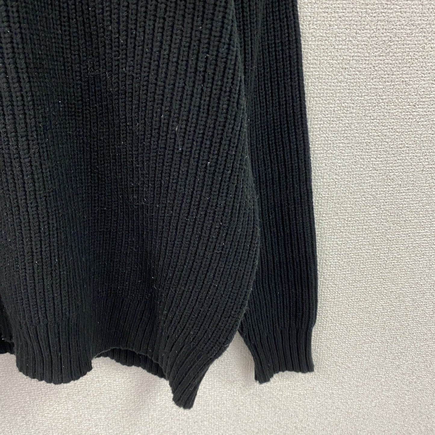 SHIPS　シップス　ハーフジップニットセーター　黒　ブラック　Sサイズ