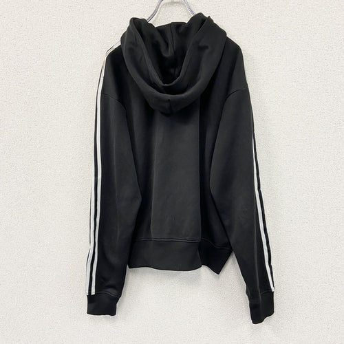 00s　adidas　アディダス　トラックジャケット/ジャージパーカー　デカロゴ　ヴィンテージ　黒　ブラック　Lサイズ