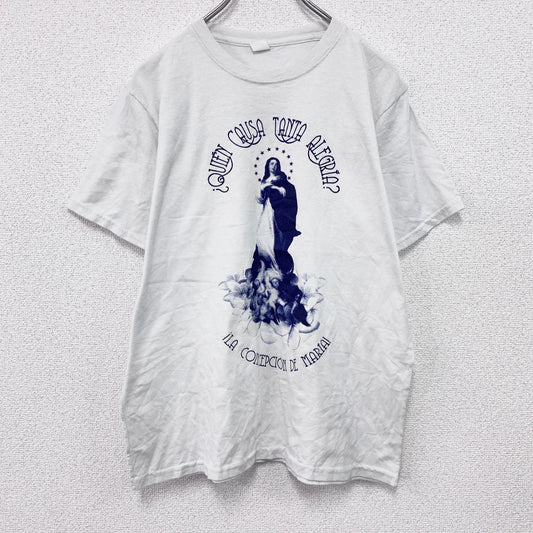 ～00s　3HHH　グアダルーペ　聖母マリア　半袖プリントTシャツ　ヴィンテージ　白　ホワイト　
