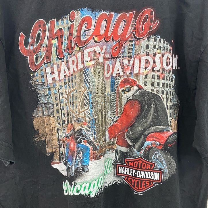 HARLEY DAVIDSON　ハーレーダビッドソン　半袖プリントTシャツ　黒　ブラック　Mサイズ