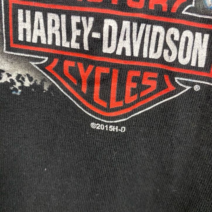 HARLEY DAVIDSON　ハーレーダビッドソン　半袖プリントTシャツ　黒　ブラック　Mサイズ