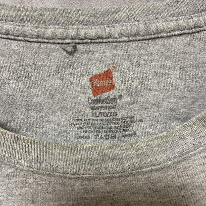 古着 used　Hanes　COTTON BOWL　アメフト　半袖カレッジプリントTシャツ　グレー　クルーネック　オーバーサイズ