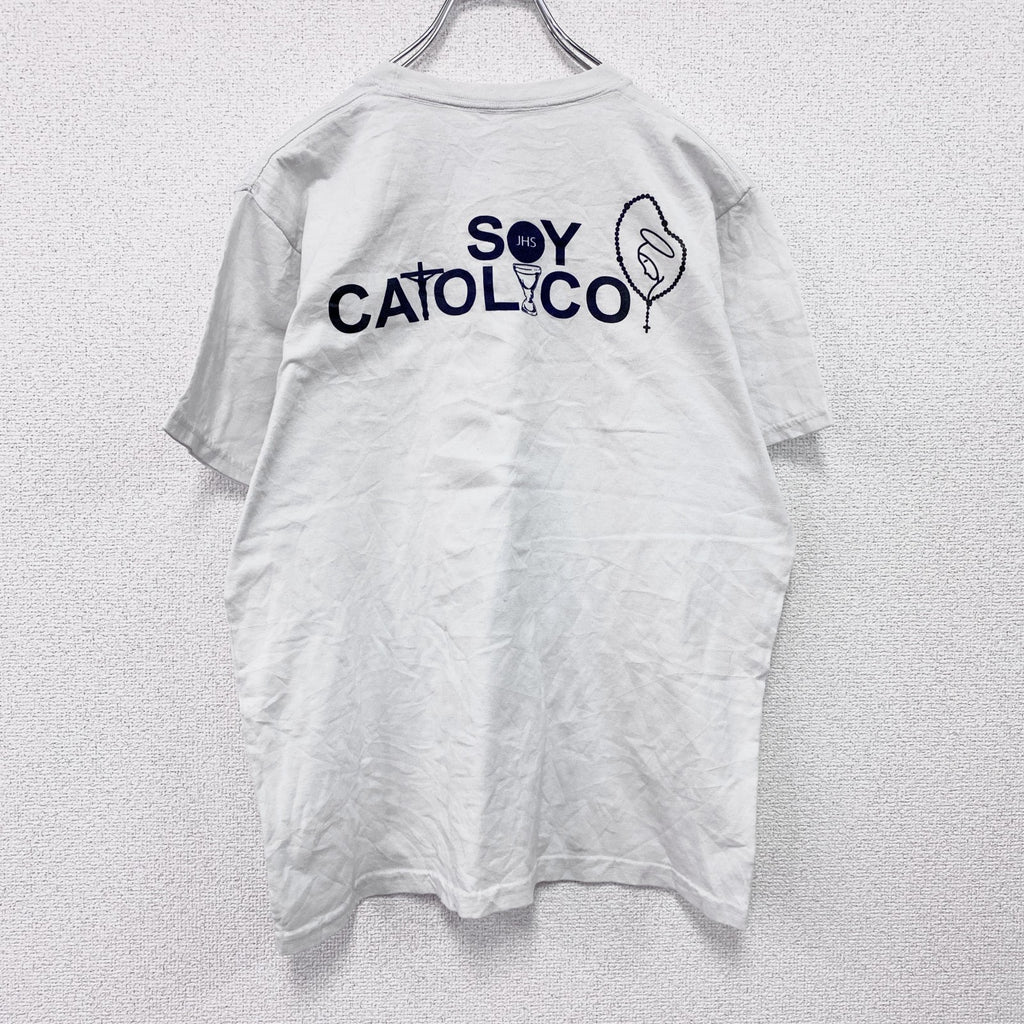 ～00s　3HHH　グアダルーペ　聖母マリア　半袖プリントTシャツ　ヴィンテージ　白　ホワイト　