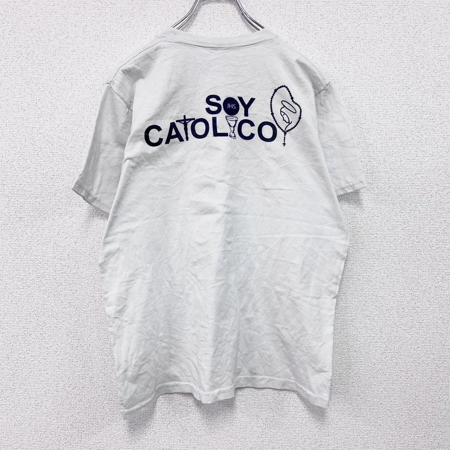 ～00s　3HHH　グアダルーペ　聖母マリア　半袖プリントTシャツ　ヴィンテージ　白　ホワイト　