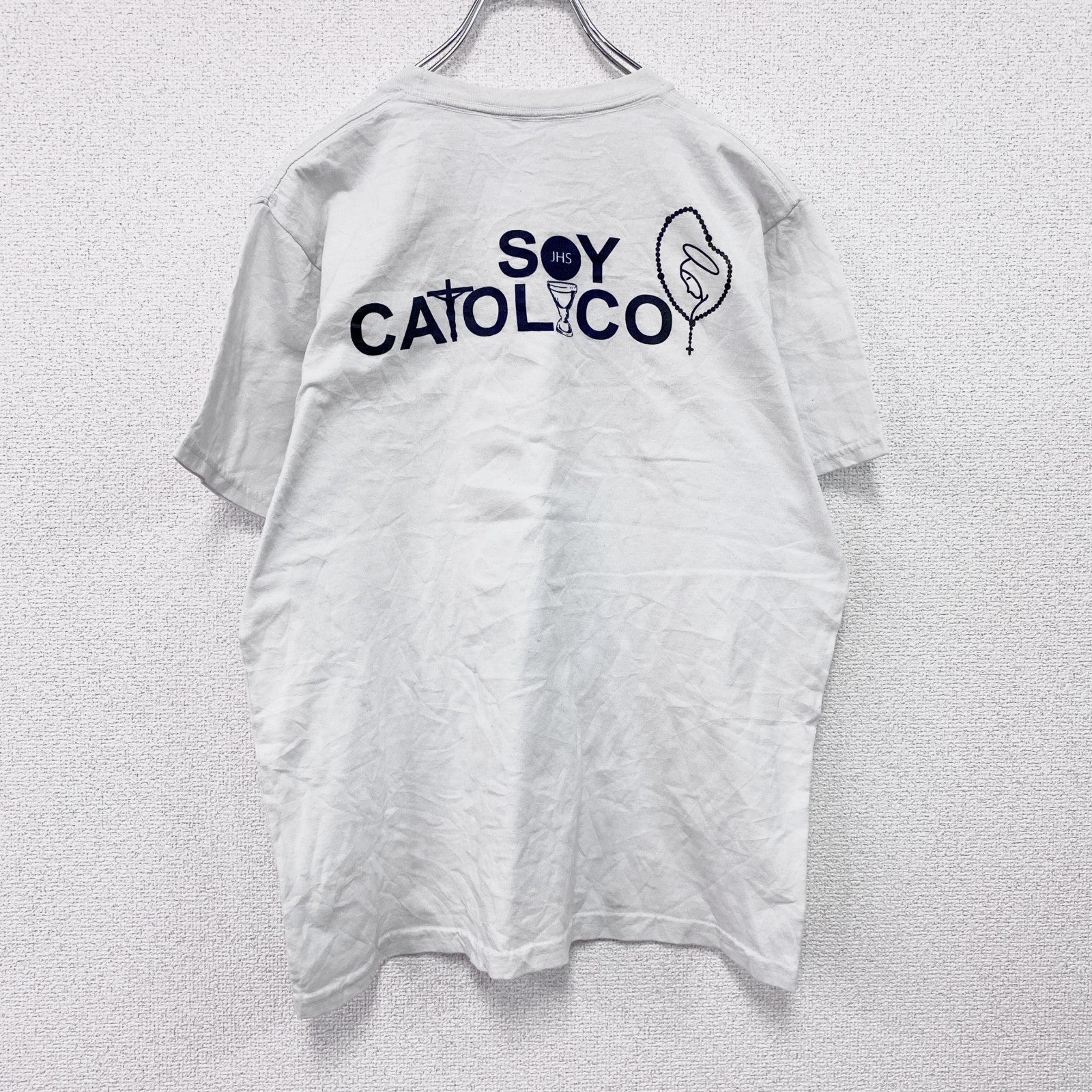 ～00s　3HHH　グアダルーペ　聖母マリア　半袖プリントTシャツ　ヴィンテージ　白　ホワイト　