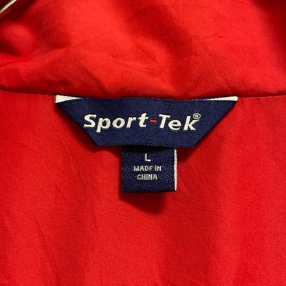 古着 used　Sport-Tek　長袖刺繍ナイロンジャケット　海賊　パイレーツ　赤　レッド　レトロデザイン　Lサイズ