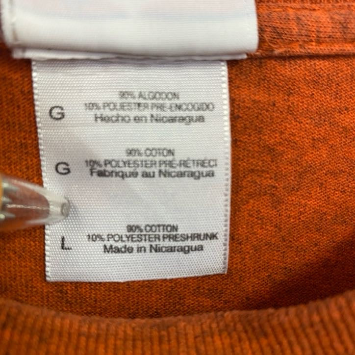 HARLEY DAVIDSON　ハーレーダビッドソン　半袖プリントTシャツ　オレンジ　Lサイズ