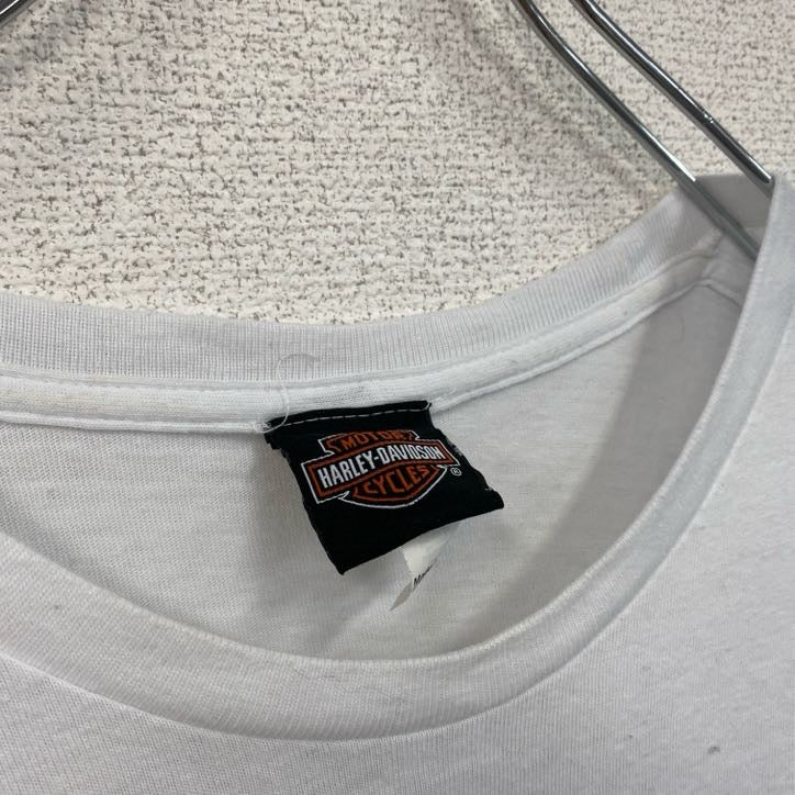 HARLEY DAVIDSON　ハーレーダビッドソン　半袖両面プリントTシャツ　白　ホワイト　XLサイズ